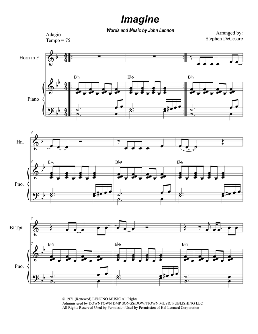 Imagine Brass Duet scores gallery preview page 1