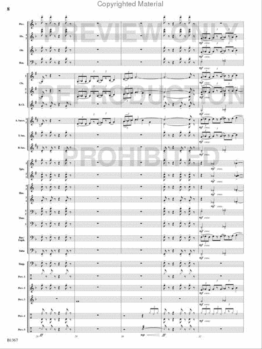 Month of the Cold Moon Concert Band scores gallery preview page 7