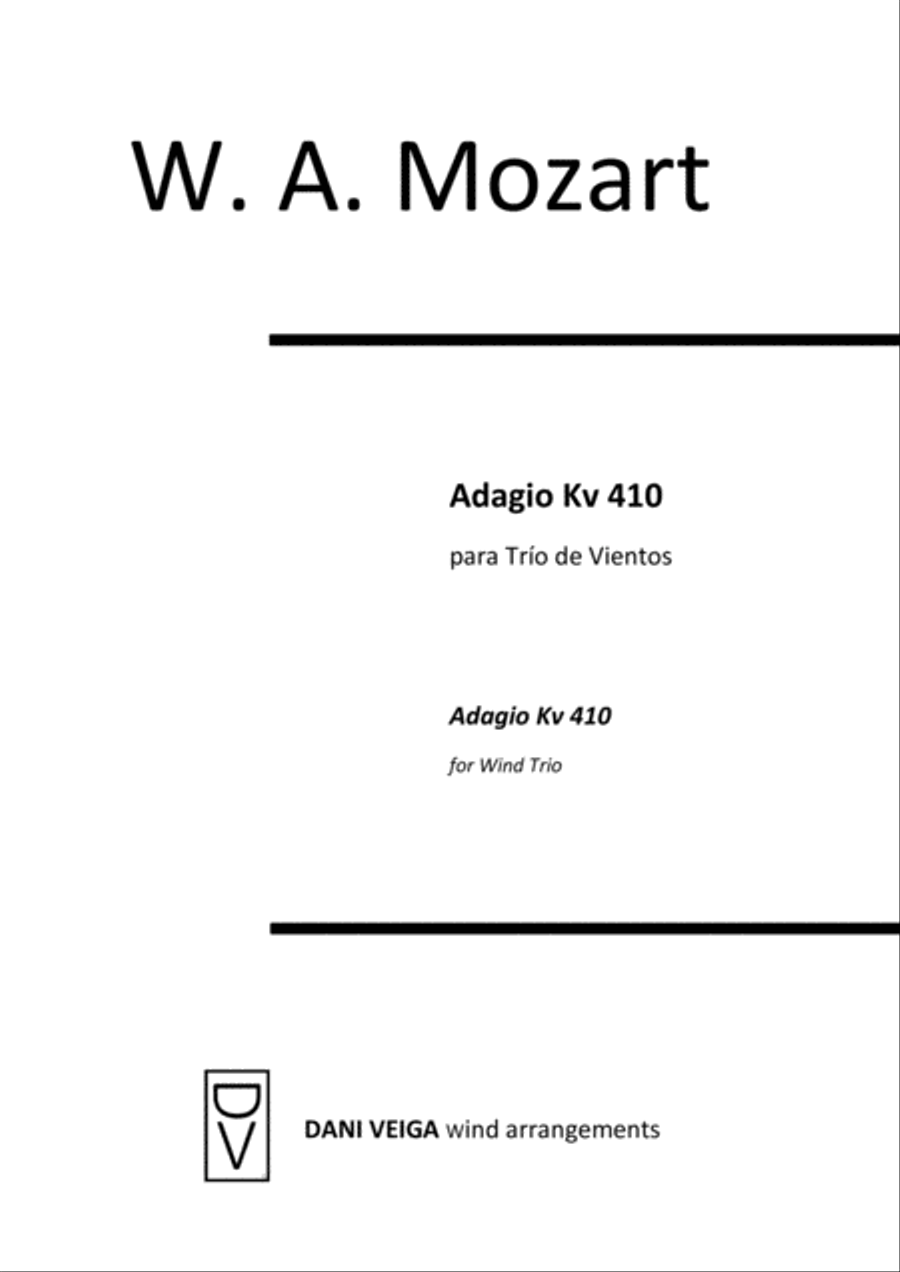 Mozart - Adagio Kv410 for Wind Trio (2 Oboes and Bassoon) image number null