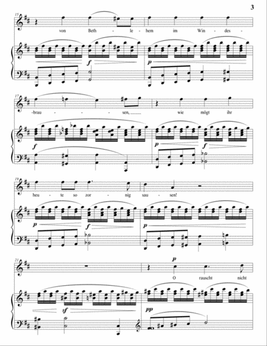 WOLF: Die ihr schwebet um diese Palmen (transposed to E major) Voice scores gallery preview page 4