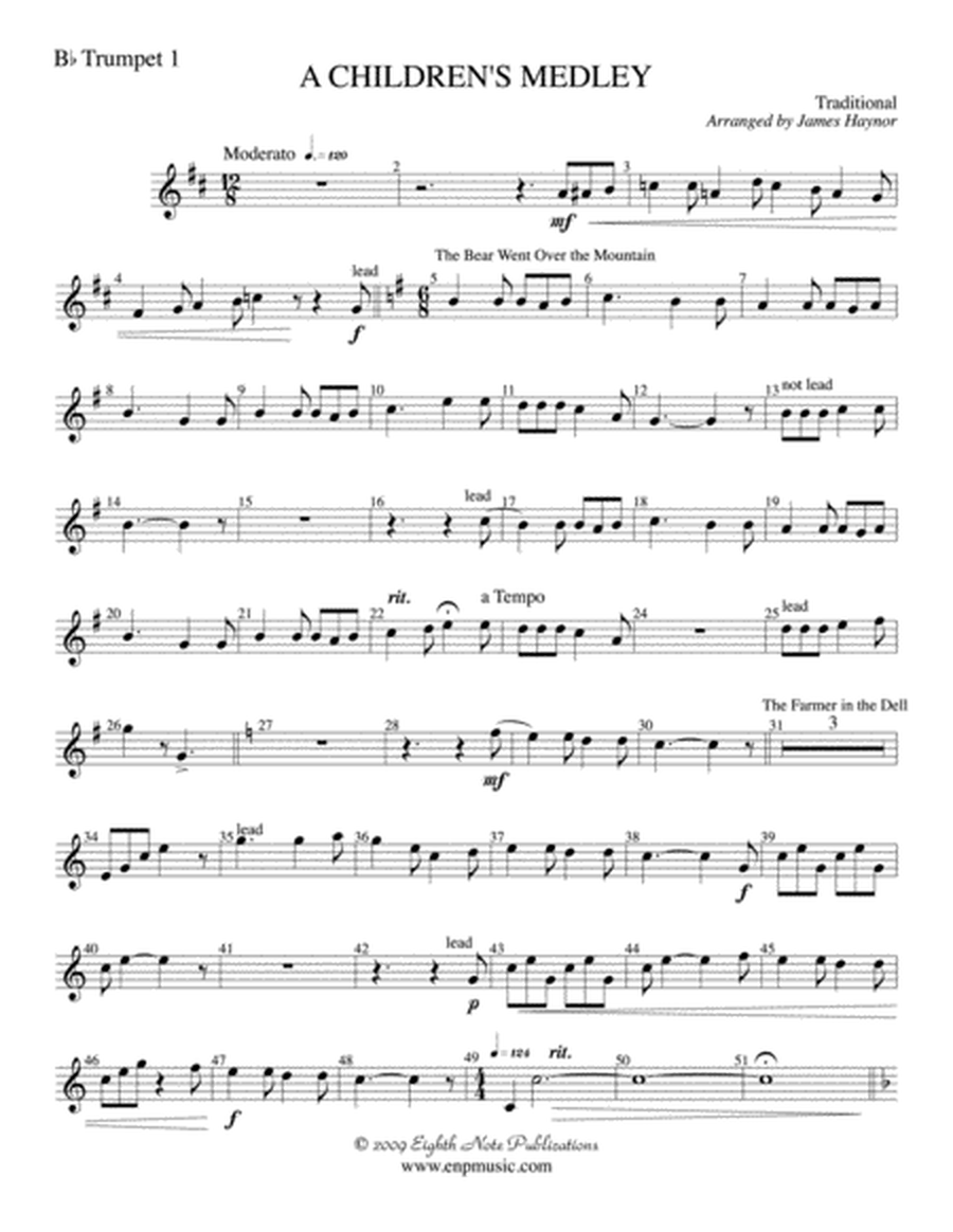 A Children's Medley: 1st B-flat Trumpet
