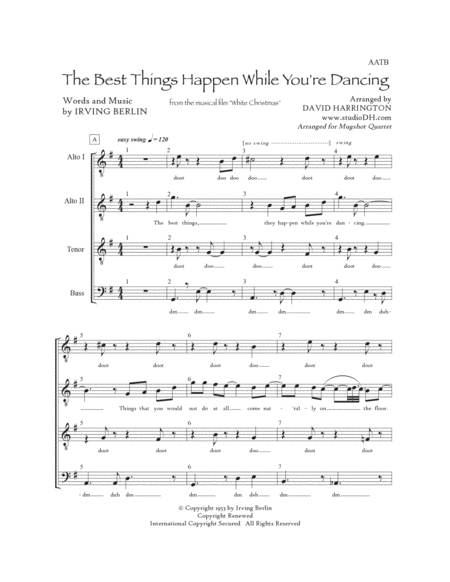 The Best Things Happen While You're Dancing AATB (arr. David Harrington)