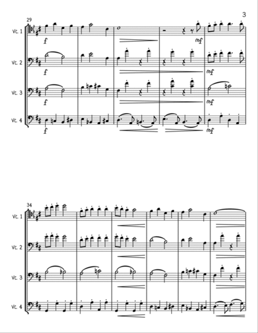 Santa Claus Is Comin' To Town Cello scores gallery preview page 3