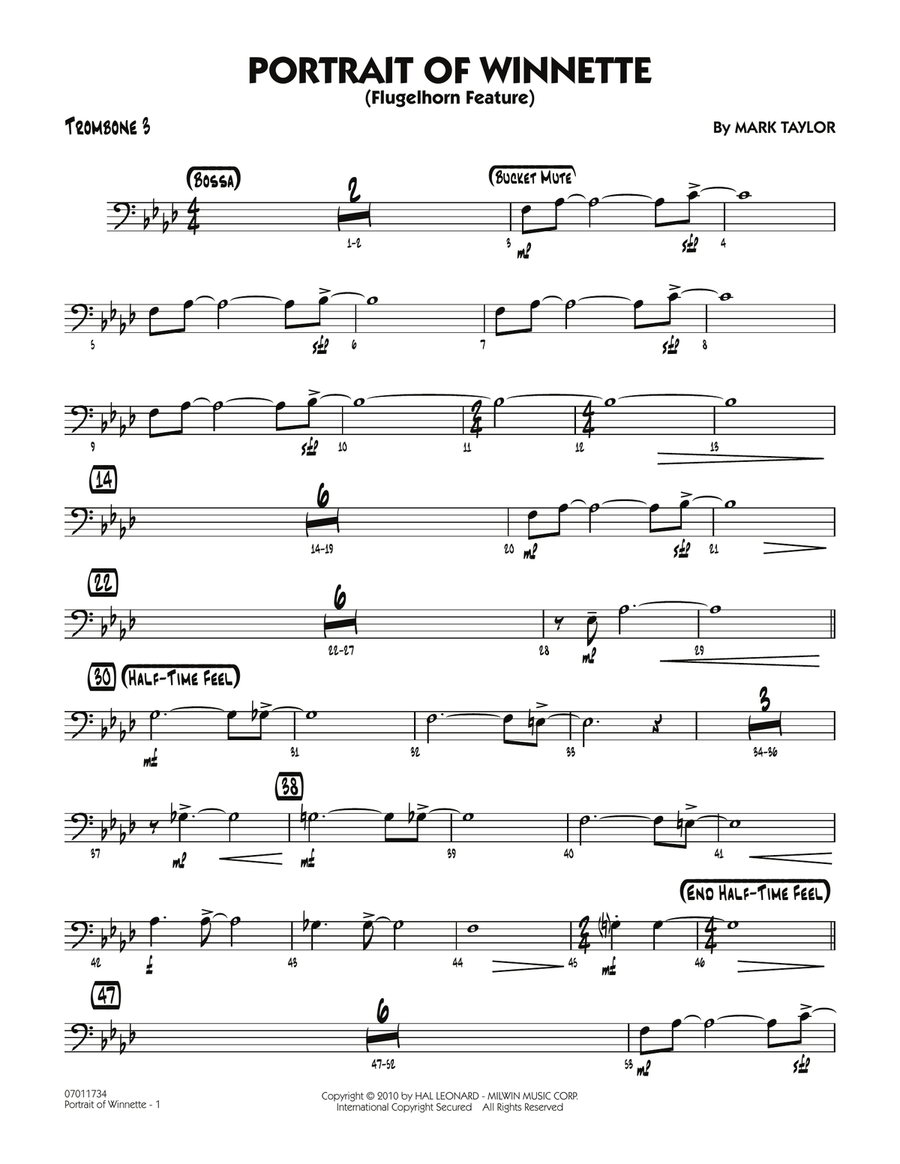 Portrait Of Winnette - Trombone 3
