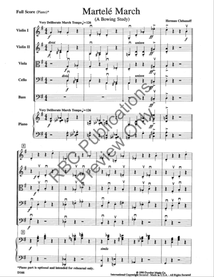 Etudes For String Martele March (Score) String Orchestra scores gallery preview page 4