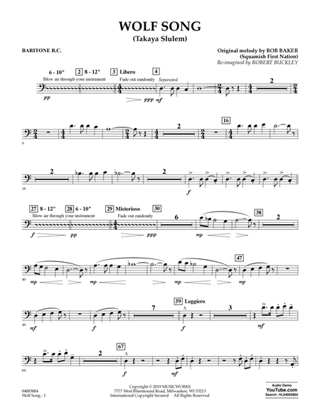 Wolf Song (Takaya Slulem) - Baritone B.C.