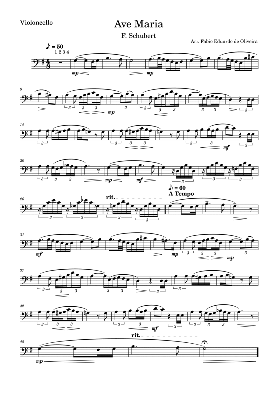 Ave maria on sale gounod cello