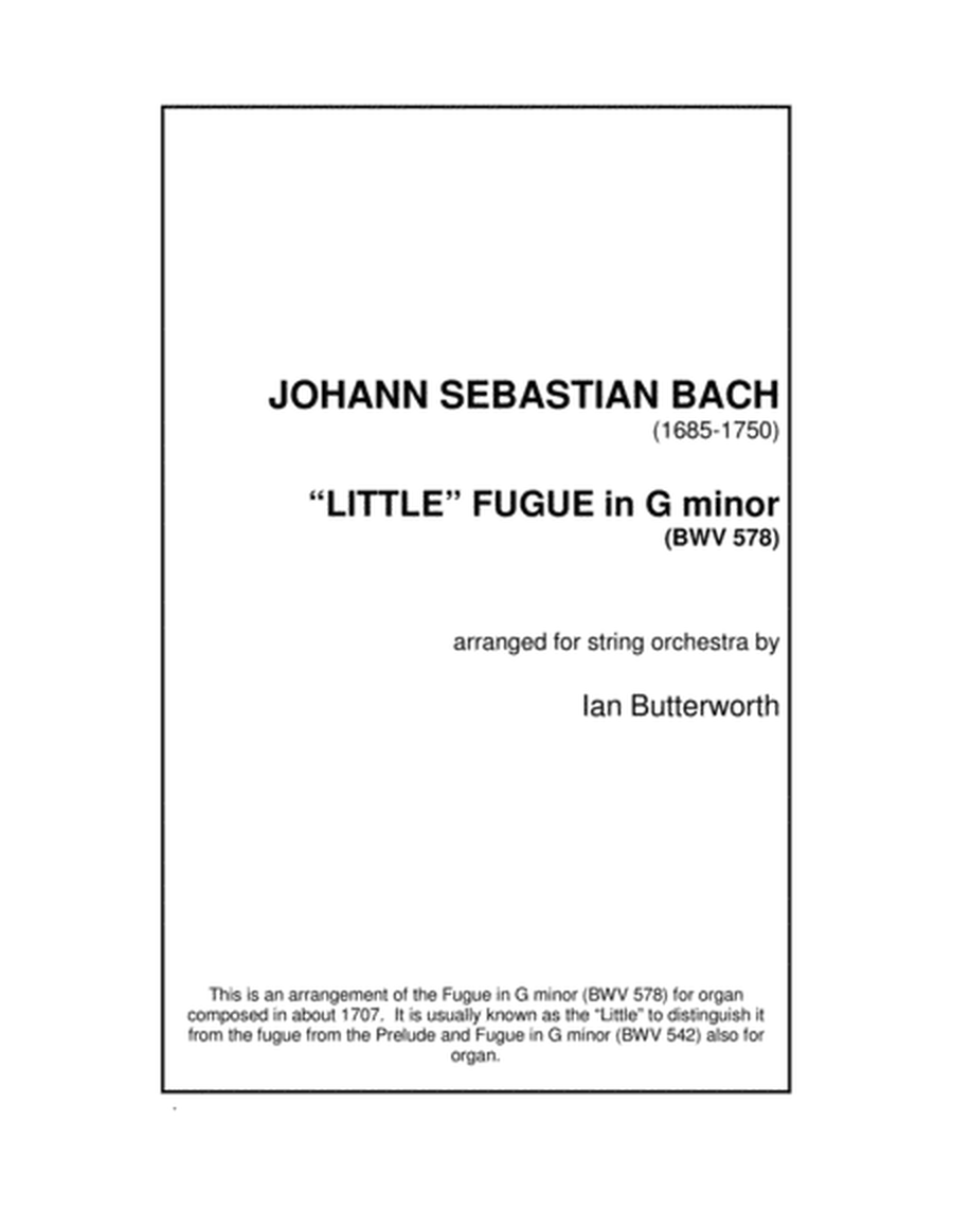 J.S.BACH Fugue in G minor (BWV578) for string orchestra image number null