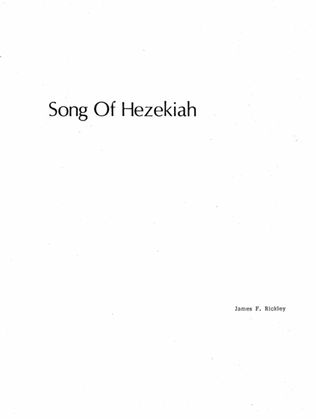 Song of Hezekiah - Isaiah 38:10-20
