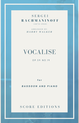 Book cover for Vocalise (Rachmaninoff) for Bassoon and Piano