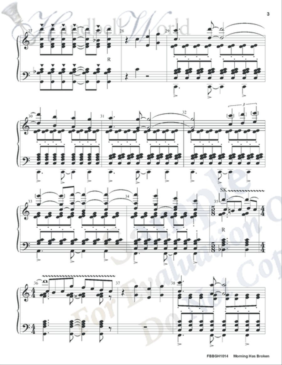 Morning Has Broken 5-Octaves scores gallery preview page 6