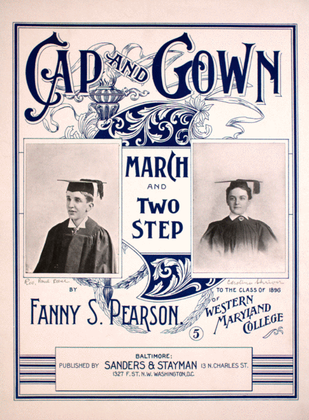 Book cover for Cap and Gown. March and Two Step