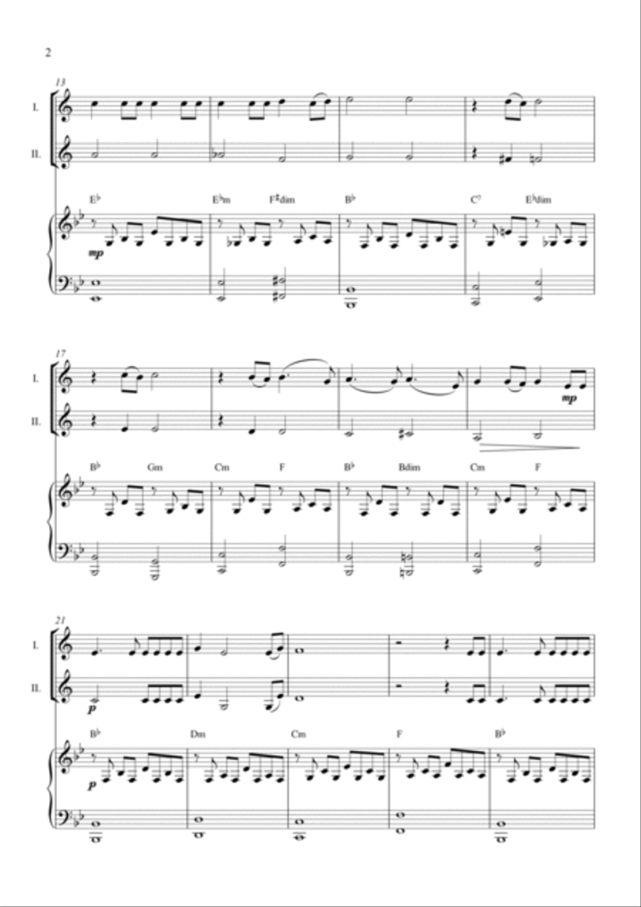 Al Di La' (drake's English Version) Woodwind Duet scores gallery preview page 2