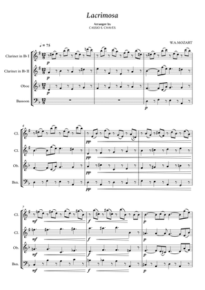 Mozart - Lacrimosa for Woodwind Quartet