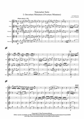 Tchaikovsky: Casse-Noisette: Nutcracker Suite (Complete) (SCORE only) - wind quintet