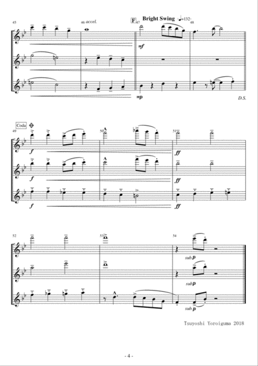 <Flute Trio> Go Tell It On The Mountain Flute Trio scores gallery preview page 4