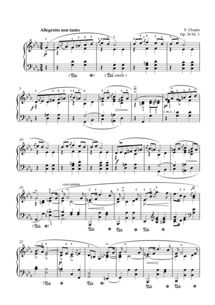 Chopin Mazurka, Op. 30 No. 1