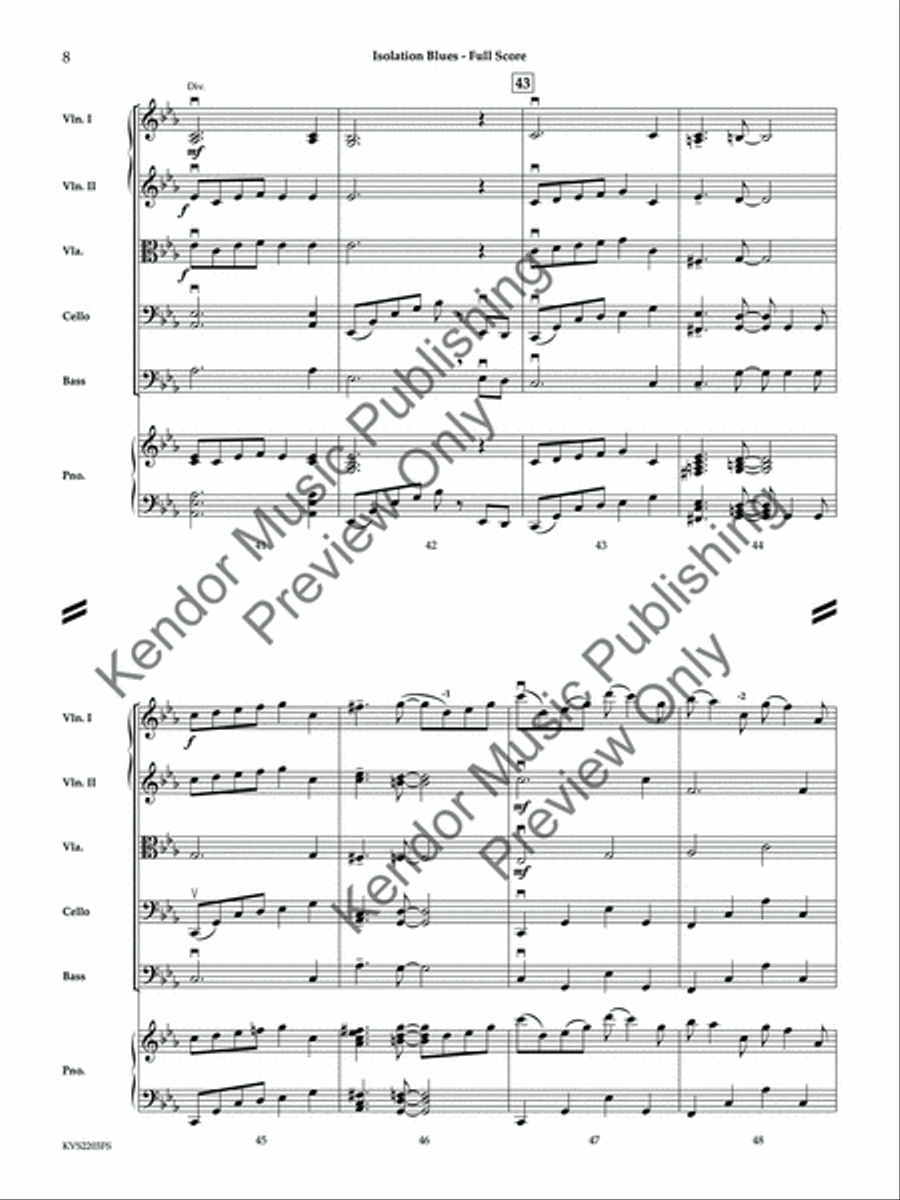 Isolation Blues Isolation Blues String Orchestra scores gallery preview page 9