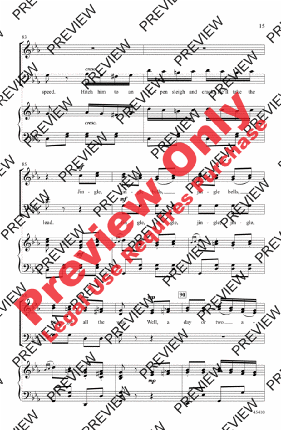 Jingle Bells Rondo 3-Part scores gallery preview page 15
