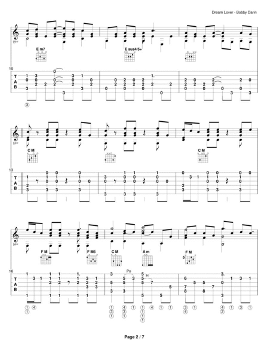Dream Lover Electric Guitar scores gallery preview page 2