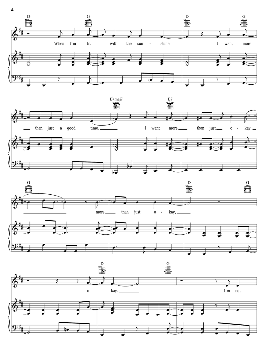 More Than Fine Piano, Vocal, Guitar scores gallery preview page 4