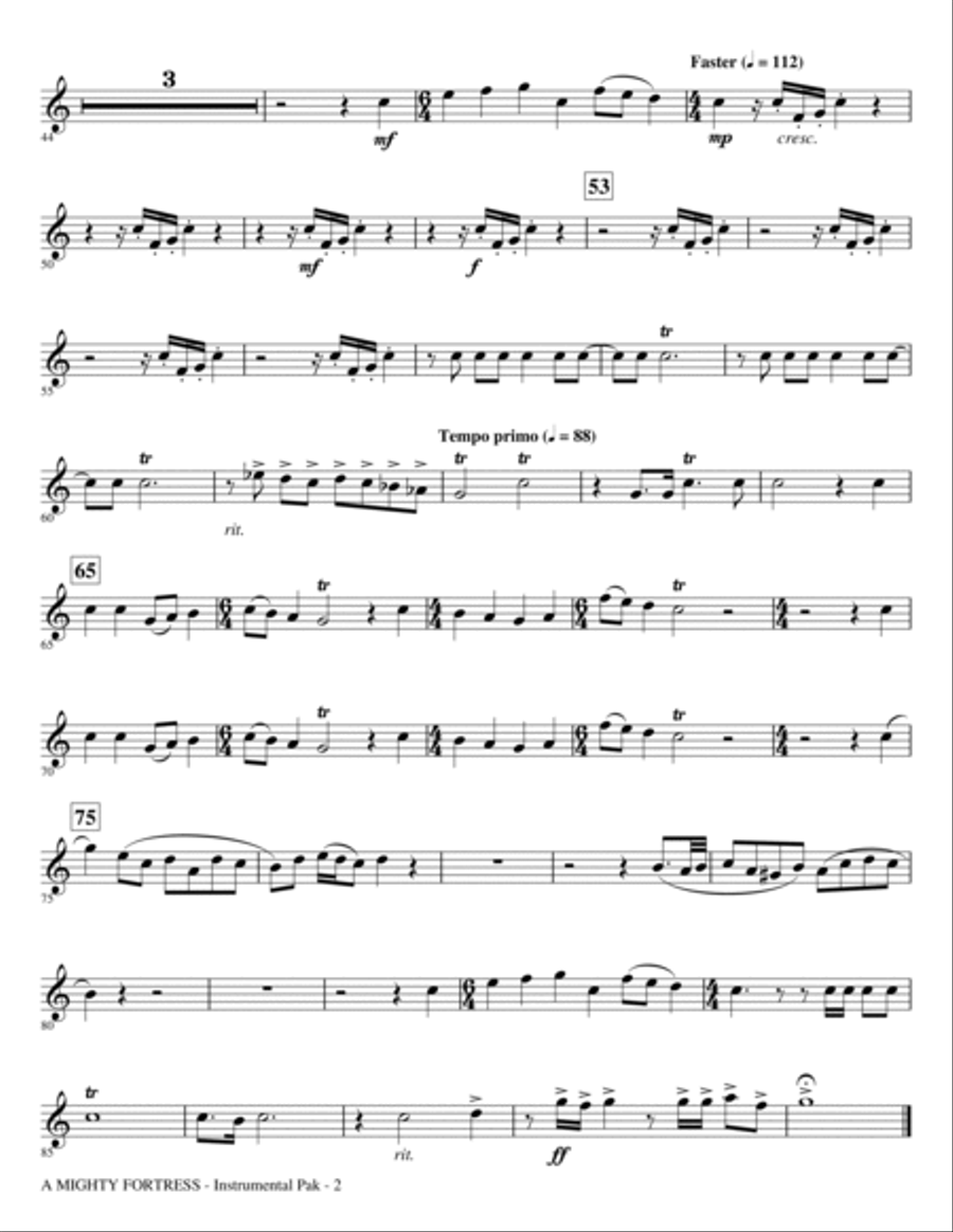 A Mighty Fortress - A Festival of Hymns - Oboe Choir scores gallery preview page 2