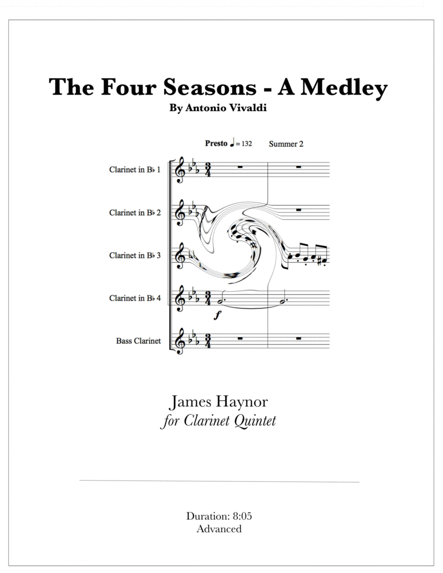 The Four Seasons - A Medley for Clarinet Quintet image number null