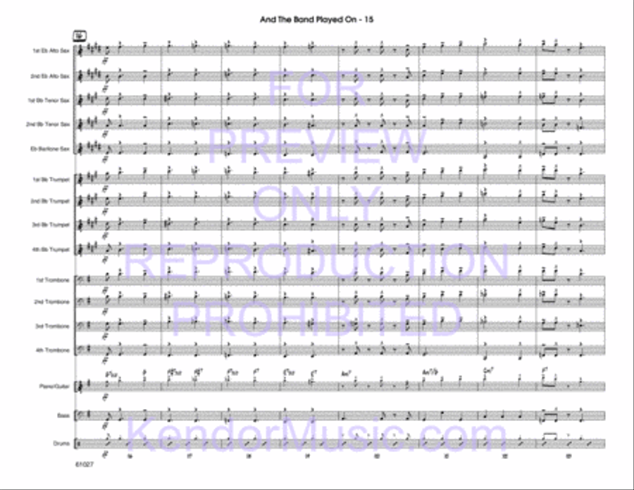And The Band Played On Jazz Ensemble scores gallery preview page 16
