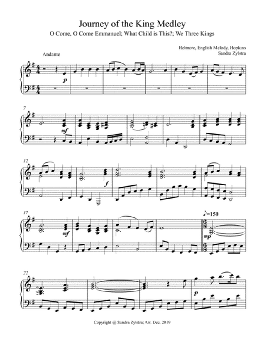 Journey of The King Medley (late intermediate piano solo) image number null