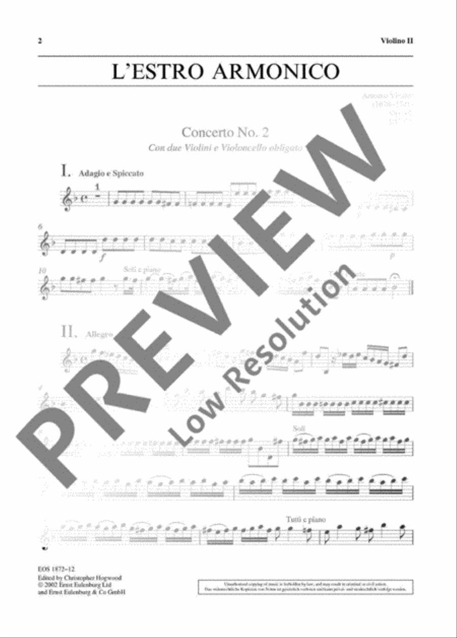 L'Estro Armonico L'Estro Armonico Part scores gallery preview page 2