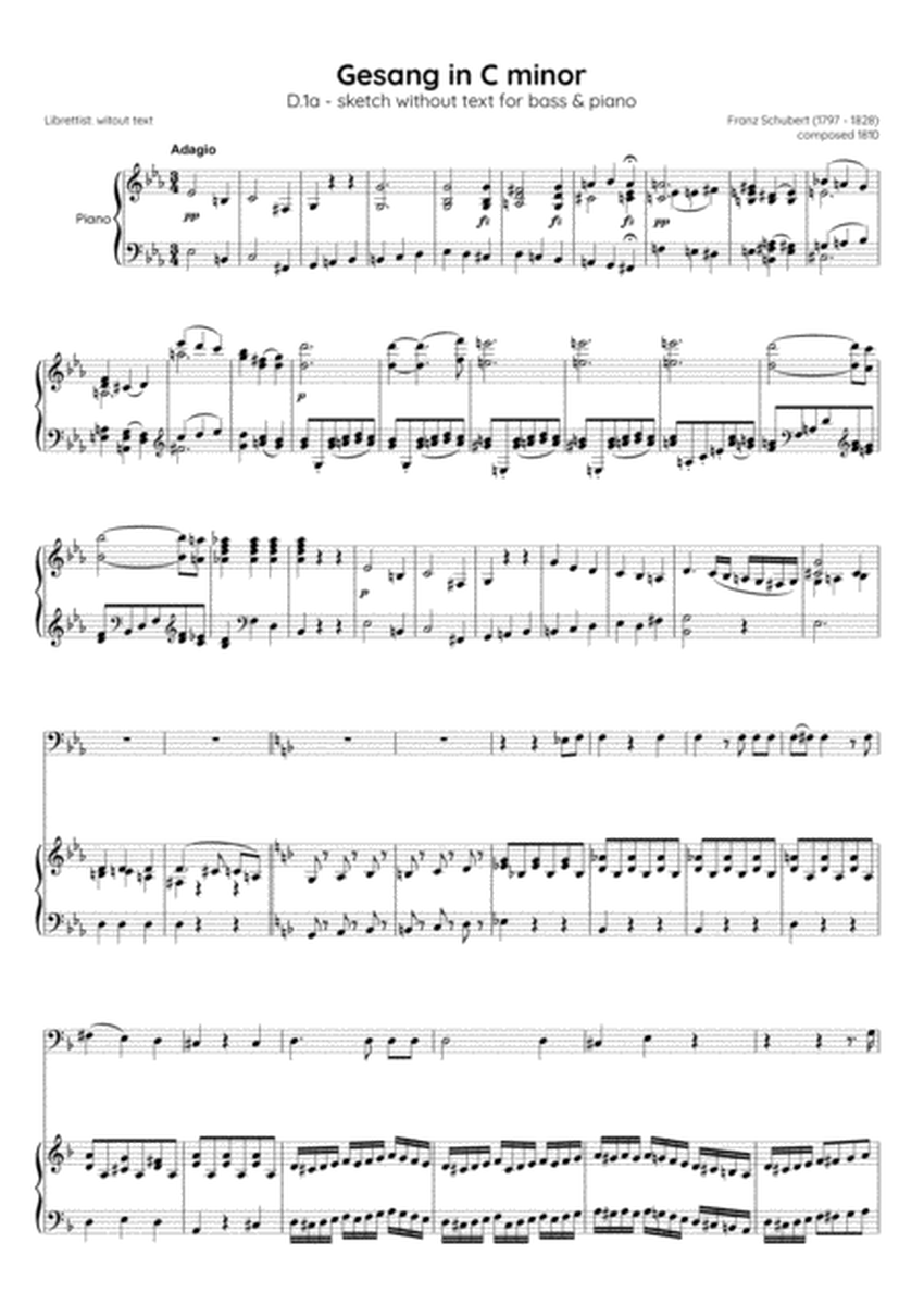 Schubert - Lieder ; Songs, D.1 - D.99