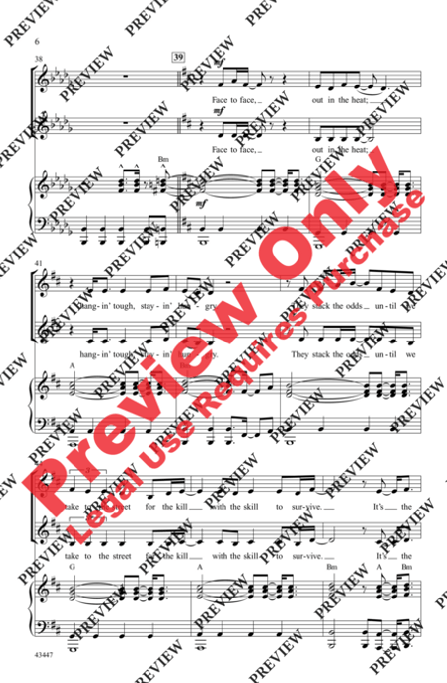 Eye of the Tiger Women's Choir scores gallery preview page 6