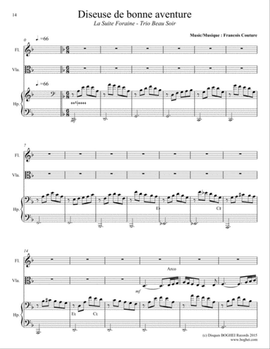 DISEUSE DE BONNE AVENTURE Small Ensemble scores gallery preview page 1