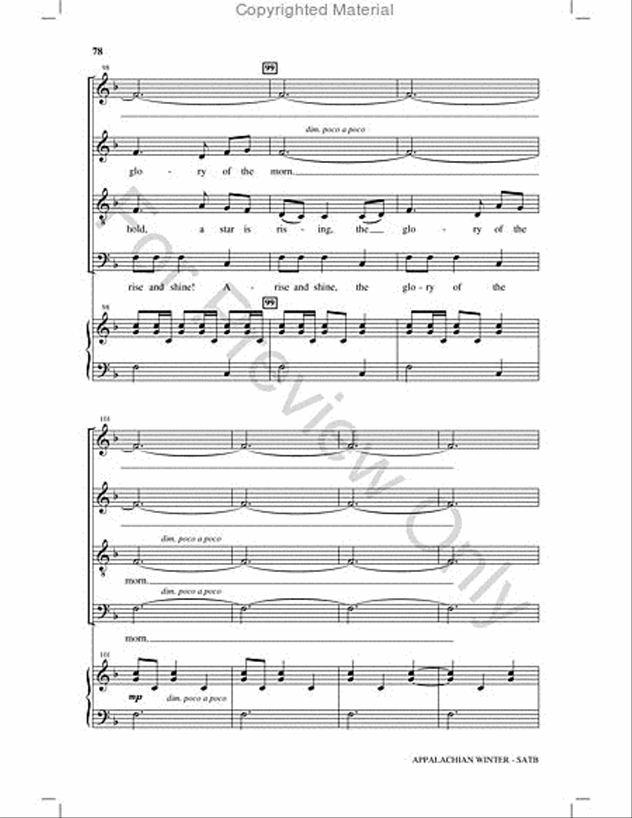 Appalachian Winter Choir scores gallery preview page 77