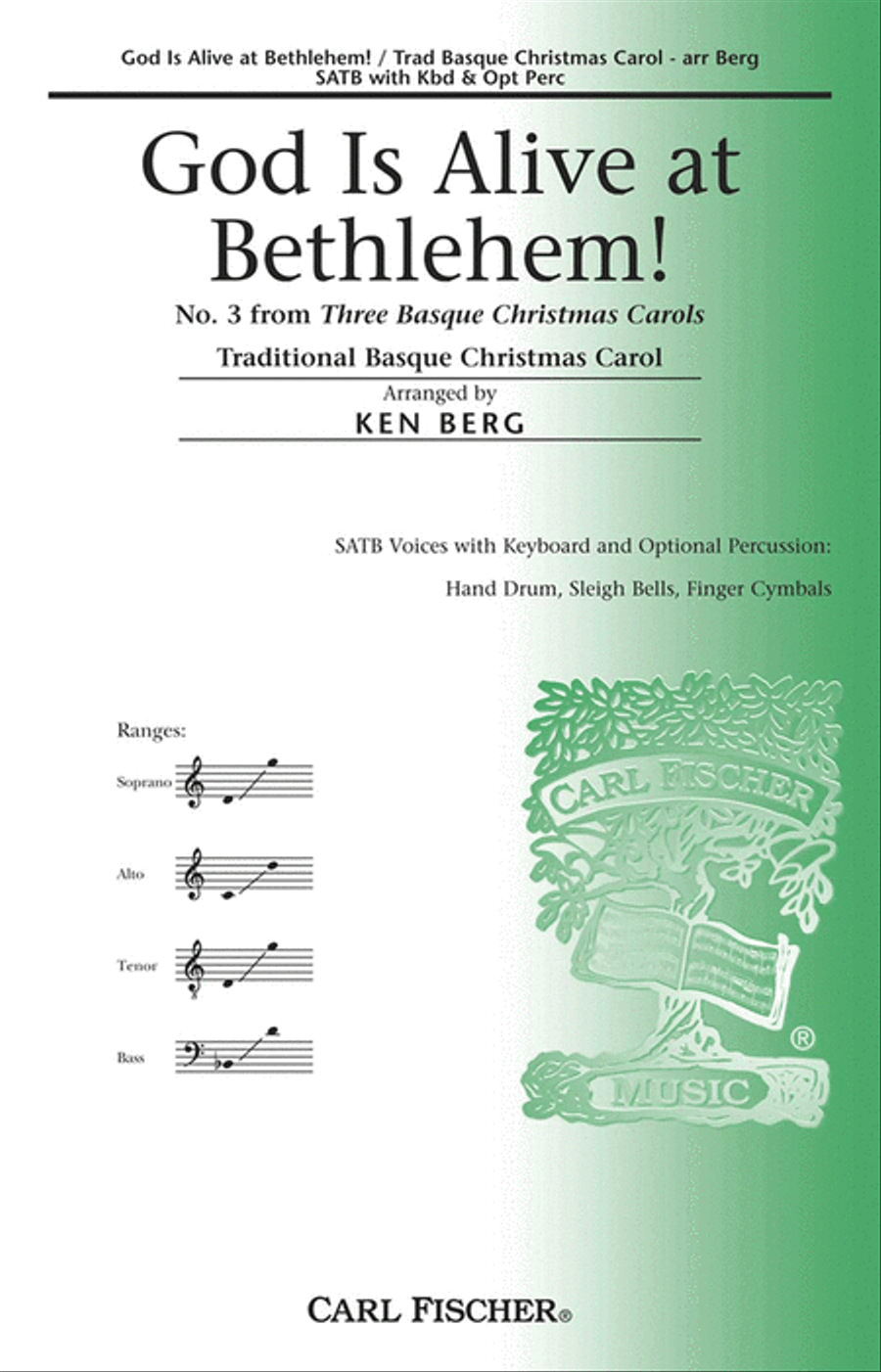 God Is Alive At Bethlehem! 4-Part scores gallery preview page 1