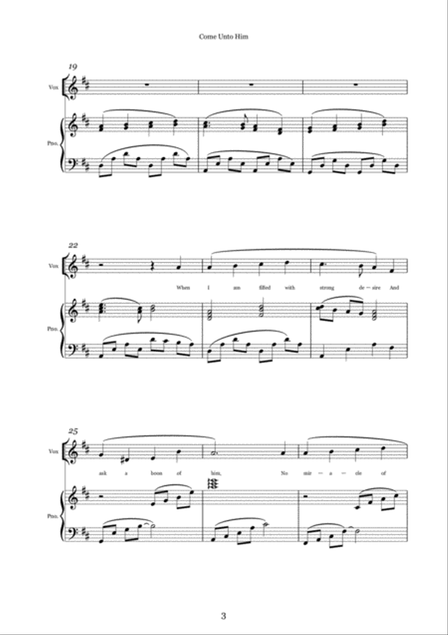 Come Unto Him Come Unto Him Voice scores gallery preview page 3