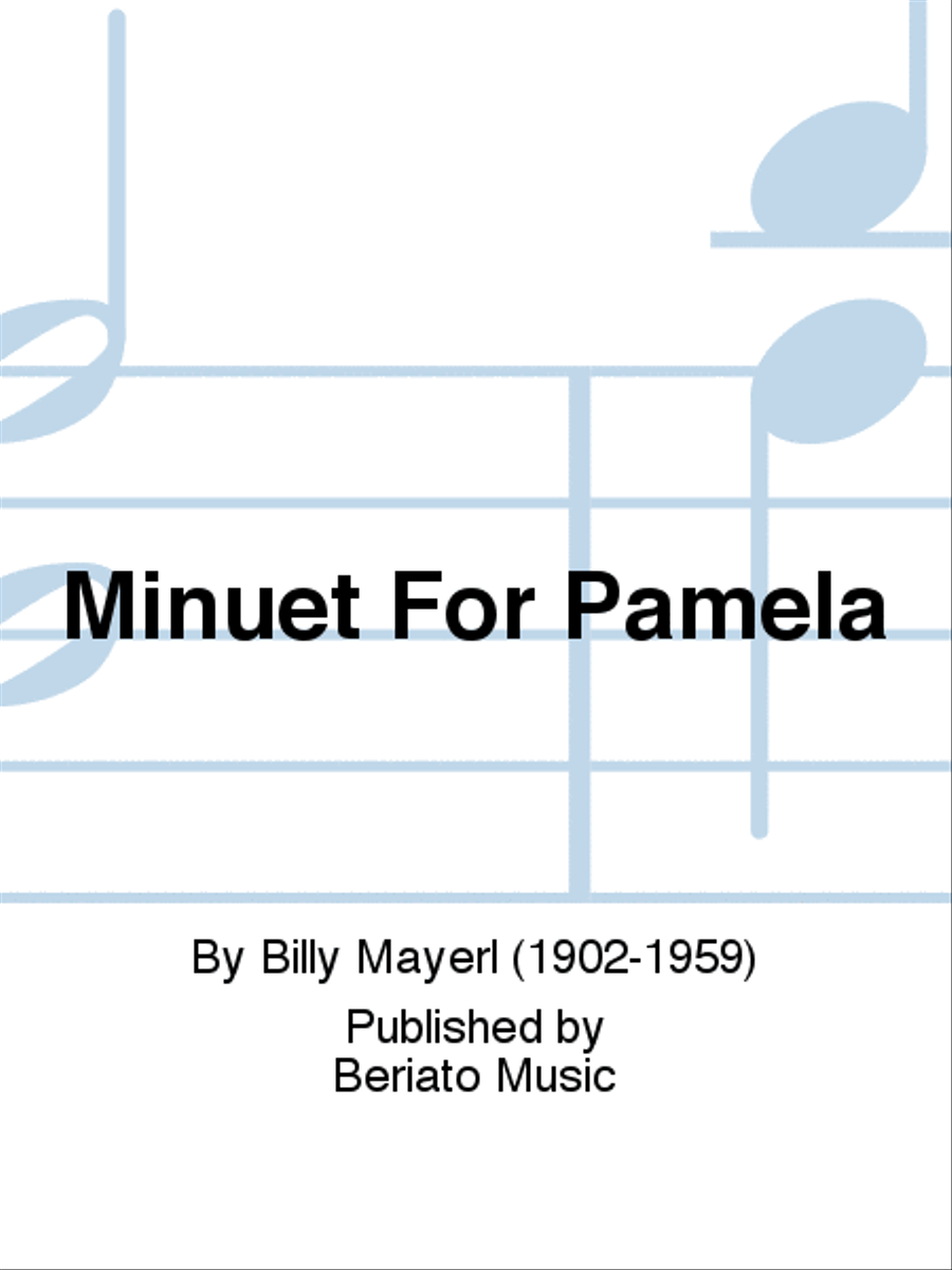 Minuet For Pamela Piano Solo scores gallery preview page 1