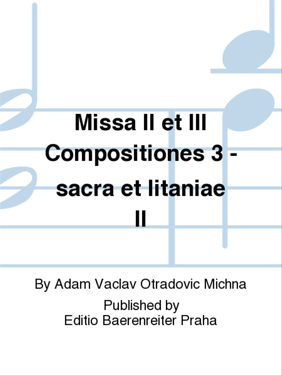Missa II et III Compositiones 3 - sacra et litaniae II 4-Part scores gallery preview page 1
