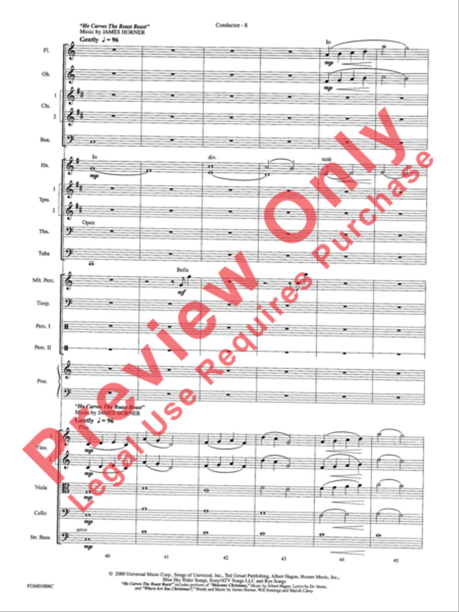 How the Grinch Stole Christmas (Medley) Full Orchestra scores gallery preview page 11