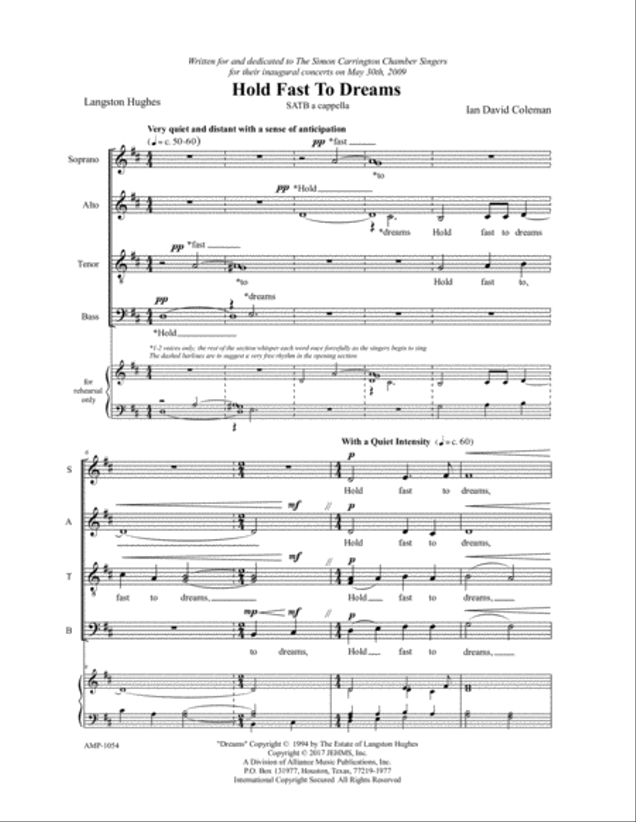 Hold Fast to Dreams Hold Fast to Dreams 4-Part scores gallery preview page 6