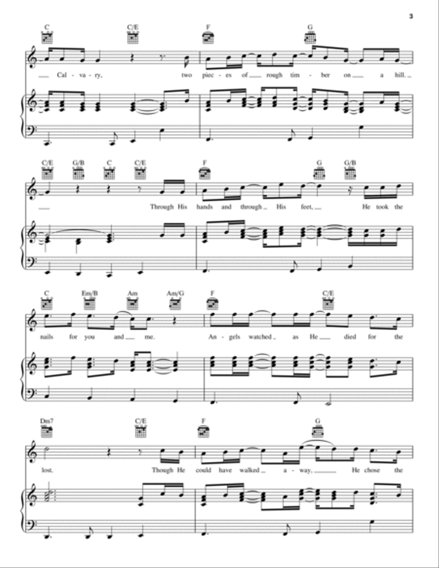 The Cross Piano, Vocal, Guitar scores gallery preview page 3