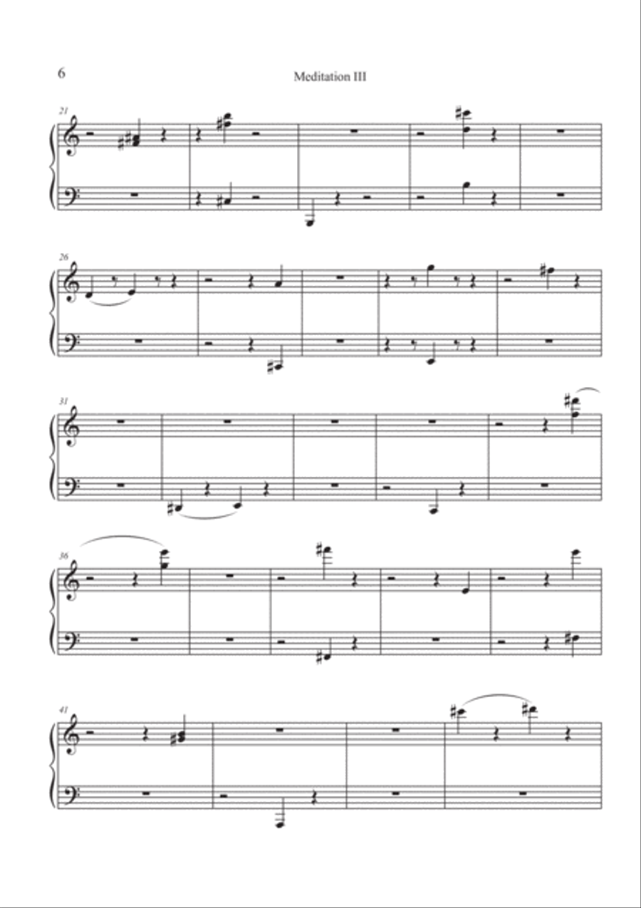 Six Meditations on Bach Piano Solo scores gallery preview page 6