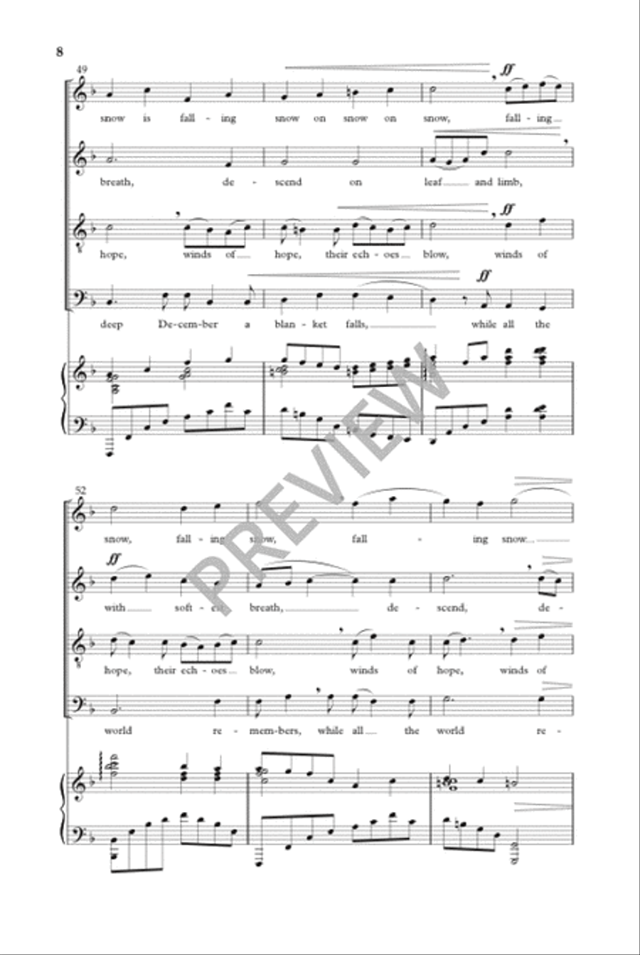 Midwinter Song Midwinter Song 4-Part scores gallery preview page 9