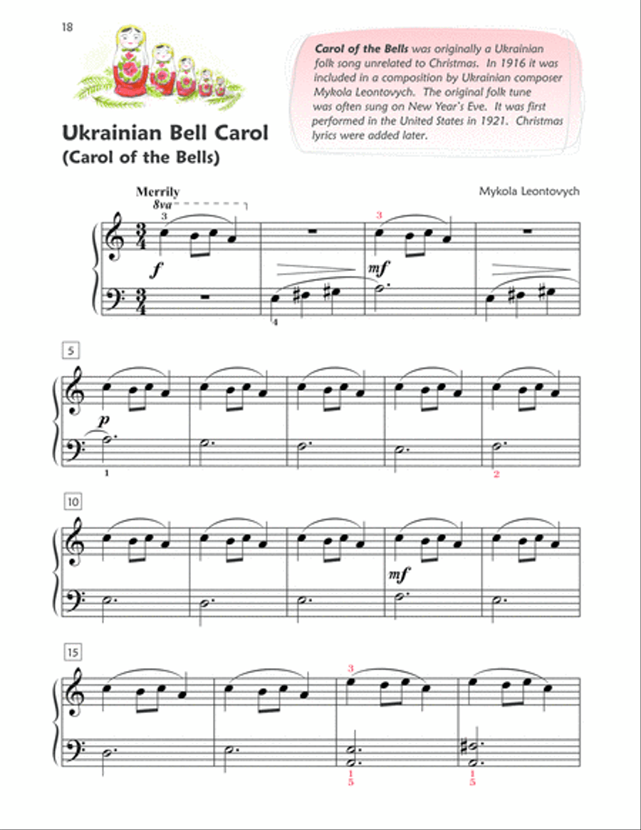 Premier Piano Course Christmas, Book 2A Piano Method scores gallery preview page 4