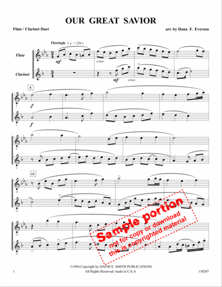Our Great Saviour Woodwind Duet scores gallery preview page 2
