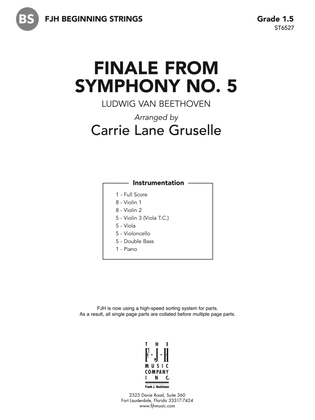 Book cover for Finale from Symphony No. 5: Score