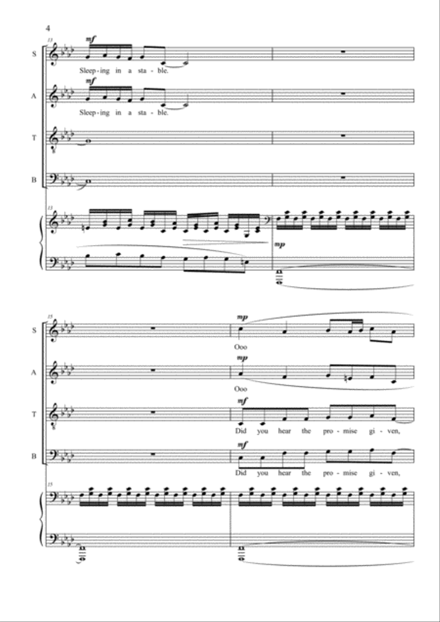 Song of the Shepherds 4-Part scores gallery preview page 5