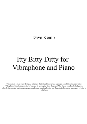 Itty Bitty Ditty for Vibraphone and Piano