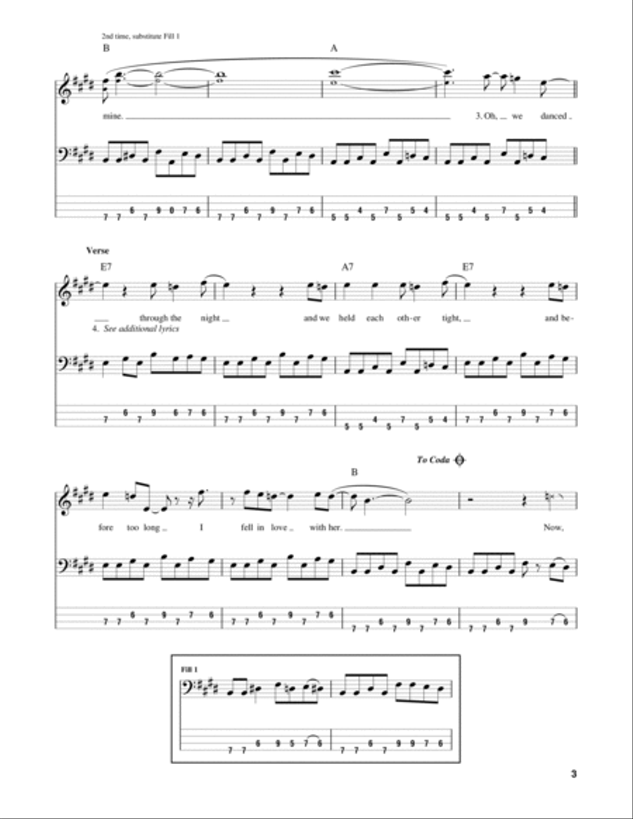 I Saw Her Standing There Guitar Tablature scores gallery preview page 3