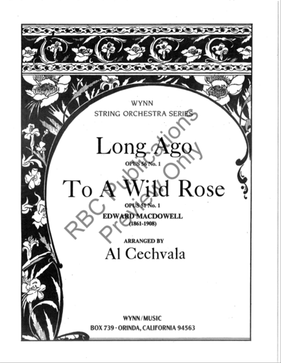 Long Ago To A Wild Rose (Score) String Orchestra scores gallery preview page 2